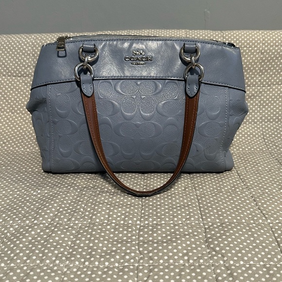 Coach Handbags - Coach Light Blue Mini Brooke Purse with Shoulder Strap
